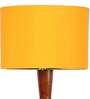 Yellow Cotton Wooden floor Lamp