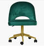 Devas Leatherette Guest Chair In Green Colour