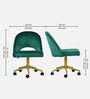Devas Leatherette Guest Chair In Green Colour