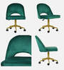 Devas Leatherette Guest Chair In Green Colour