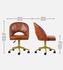 Devas Leatherette Guest Chair In Tan Colour