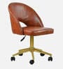 Devas Leatherette Guest Chair In Tan Colour