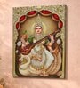 Devi Saraswati Tanjore Stretched Canvas Painting