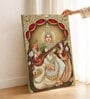 Devi Saraswati Tanjore Stretched Canvas Painting
