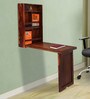 Devin Study Table With Book Rack in Honey Colour