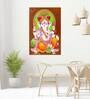 Devine Lord Ganesha Self Adhesive Wall Poster for Home Decor(Vinyl, 24 x 36 Inch)
