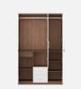 Dew 3 Door Dresser Wardrobe In Walnut Rigato Finish