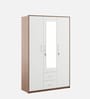 Dew 3 Door Dresser Wardrobe In Walnut Rigato Finish
