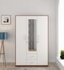 Dew 3 Door Dresser Wardrobe In Walnut Rigato Finish