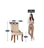 Dewsbury Solid Wood Dining Chair In Beige Colour Set Of 2