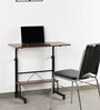 Dexter Height Adjustable Portable Table in Teak Colour