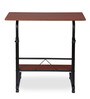 Dexter Height Adjustable Portable Table in Teak Colour