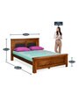 Dexter Solid Wood King Size Bed in Cappucino Finish