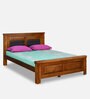 Dexter Solid Wood King Size Bed in Cappucino Finish
