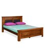 Dexter Solid Wood King Size Bed in Cappucino Finish