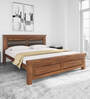 Dexter Solid Wood King Size Bed in Cappucino Finish
