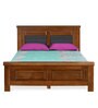 Dexter Solid Wood King Size Bed in Cappucino Finish