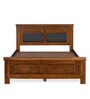 Dexter Solid Wood King Size Bed in Cappucino Finish