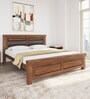 Dexter Solid Wood King Size Bed in Cappucino Finish