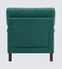 Dexter Walnut Finish Boucle Fabric Lounge Chair In Green Colour