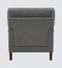 Dexter Walnut Finish Boucle Fabric Lounge Chair In Grey Colour