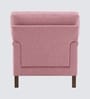 Dexter Walnut Finish Boucle Fabric Lounge Chair In Pink Colour