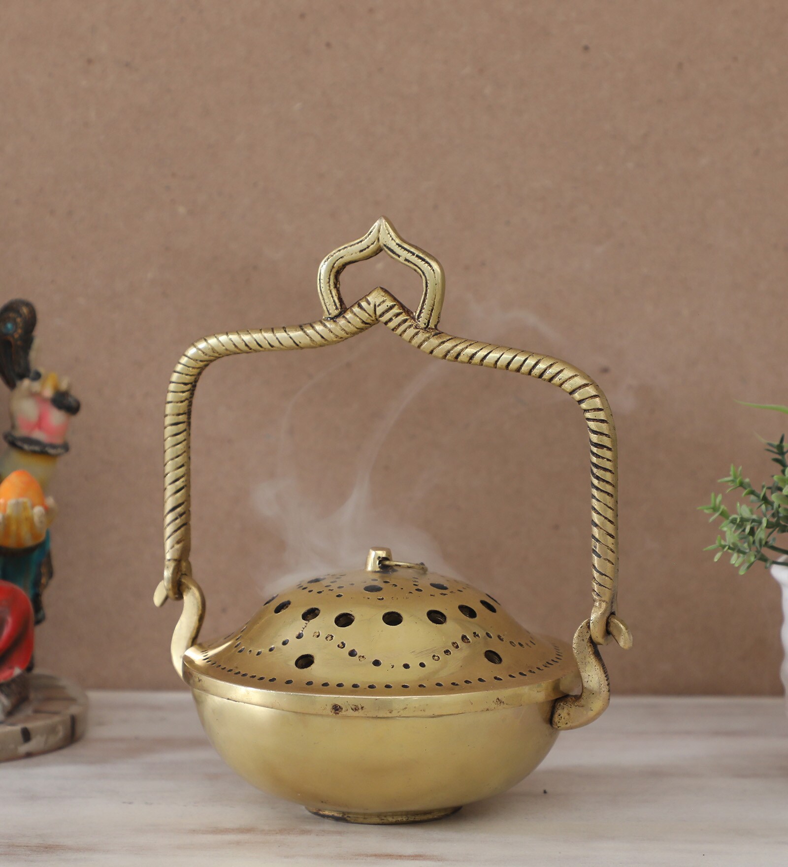 Dhoopdani Gold Brass Incense Holders