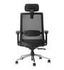 Dhara Office Chair with Adjustable Lumbar Support & Headrest in Black colour