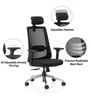 Dhara Office Chair with Adjustable Lumbar Support & Headrest in Black colour