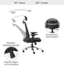 Dhara Office Chair with Adjustable Lumbar Support & Headrest in Black colour