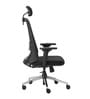 Dhara Office Chair with Adjustable Lumbar Support & Headrest in Black colour