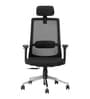 Dhara Office Chair with Adjustable Lumbar Support & Headrest in Black colour