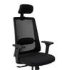 Dhara Office Chair with Adjustable Lumbar Support & Headrest in Black colour