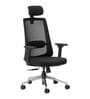 Dhara Office Chair with Adjustable Lumbar Support & Headrest in Black colour