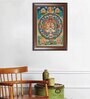 Dharma Wheel Multicolour MDF Framed Wall Painting