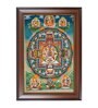 Dharma Wheel Multicolour MDF Framed Wall Painting