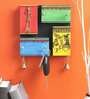 Dhokra Multicolored Wooden With Four Hooks Key Holder