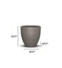 Iraka Large Beige Polymer Floor Planter