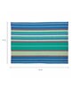 Stripe Pattern Green Ribbed Cotton 18x13 Inches Placemats (Set of 6)