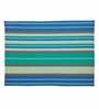Stripe Pattern Green Ribbed Cotton 18x13 Inches Placemats (Set of 6)