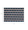 Check Pattern Blue Ribbed Cotton 18x13 Inches Placemats (Set of 6)
