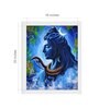 Dhyan Lord Shiva Handmade Acrylic Paint On Canvas Unframed