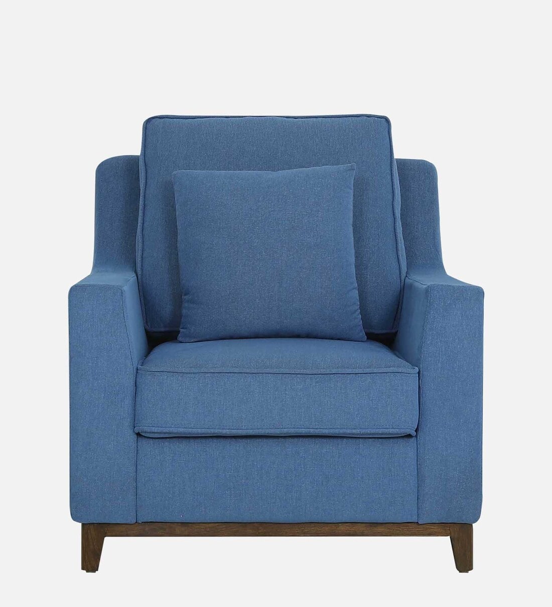 Buy Diego Fabric 1 Seater Sofa In Denim Blue Colour By Woodsworth ...