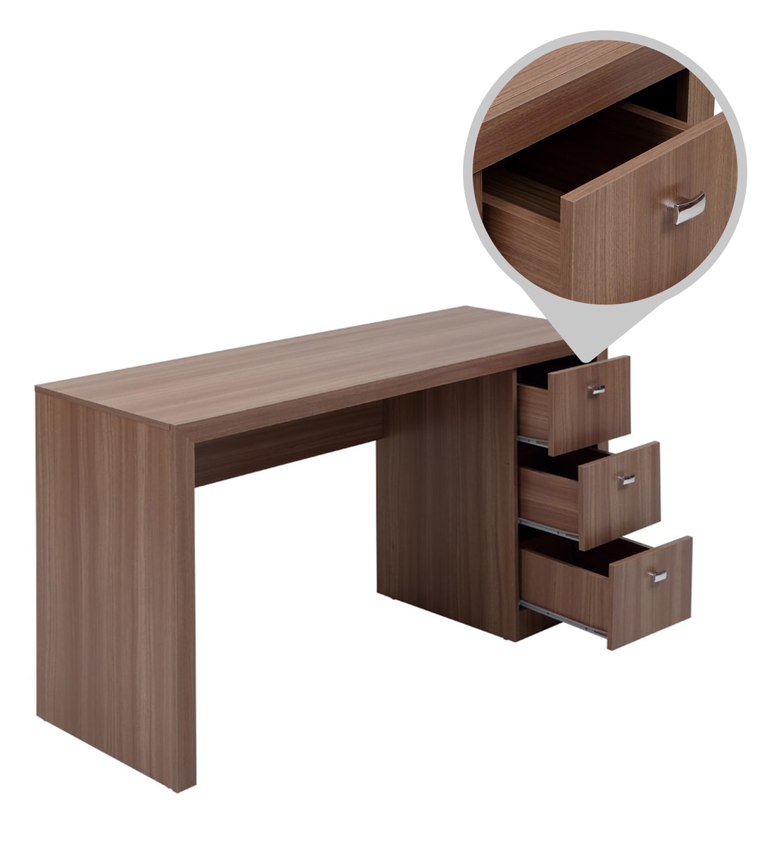 Buy Diego Office Desk In Light Brown Colour By Evok Online Modern