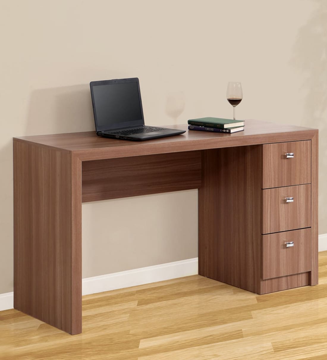 Buy Diego Office Desk In Light Brown Colour at 67% OFF by Evok | Pepperfry