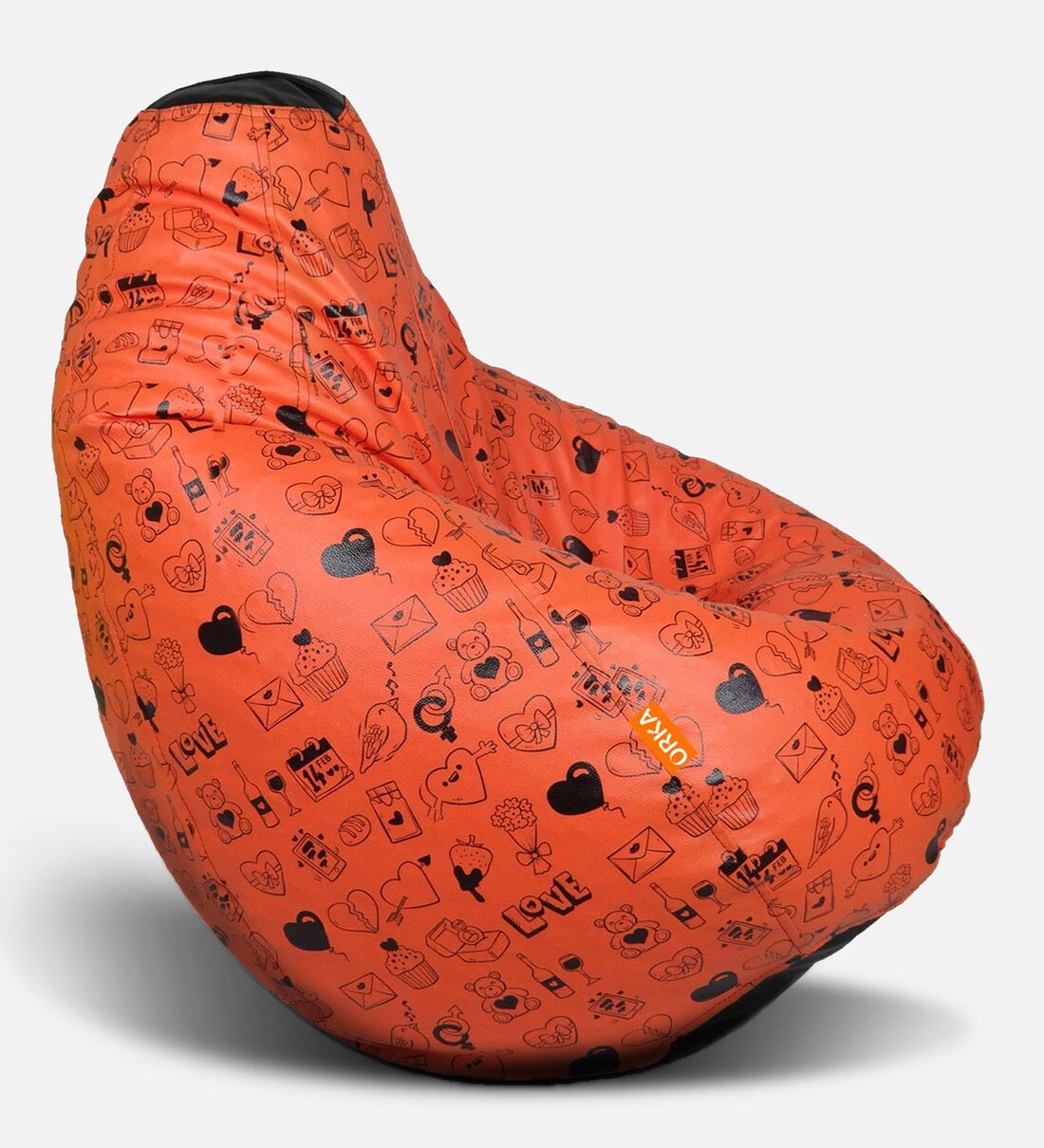 Buy Digital Printed XL Bean Bag Cover in Red Colour at 25 OFF by Orka