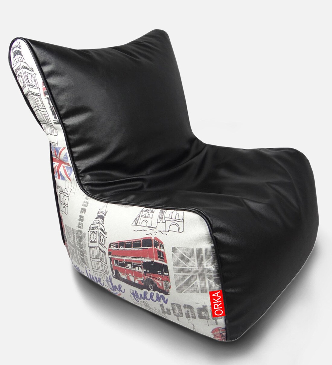 Buy Digital Printed XXL Bean Bag with Beans in Multi Colour at 50 OFF by Orka Pepperfry