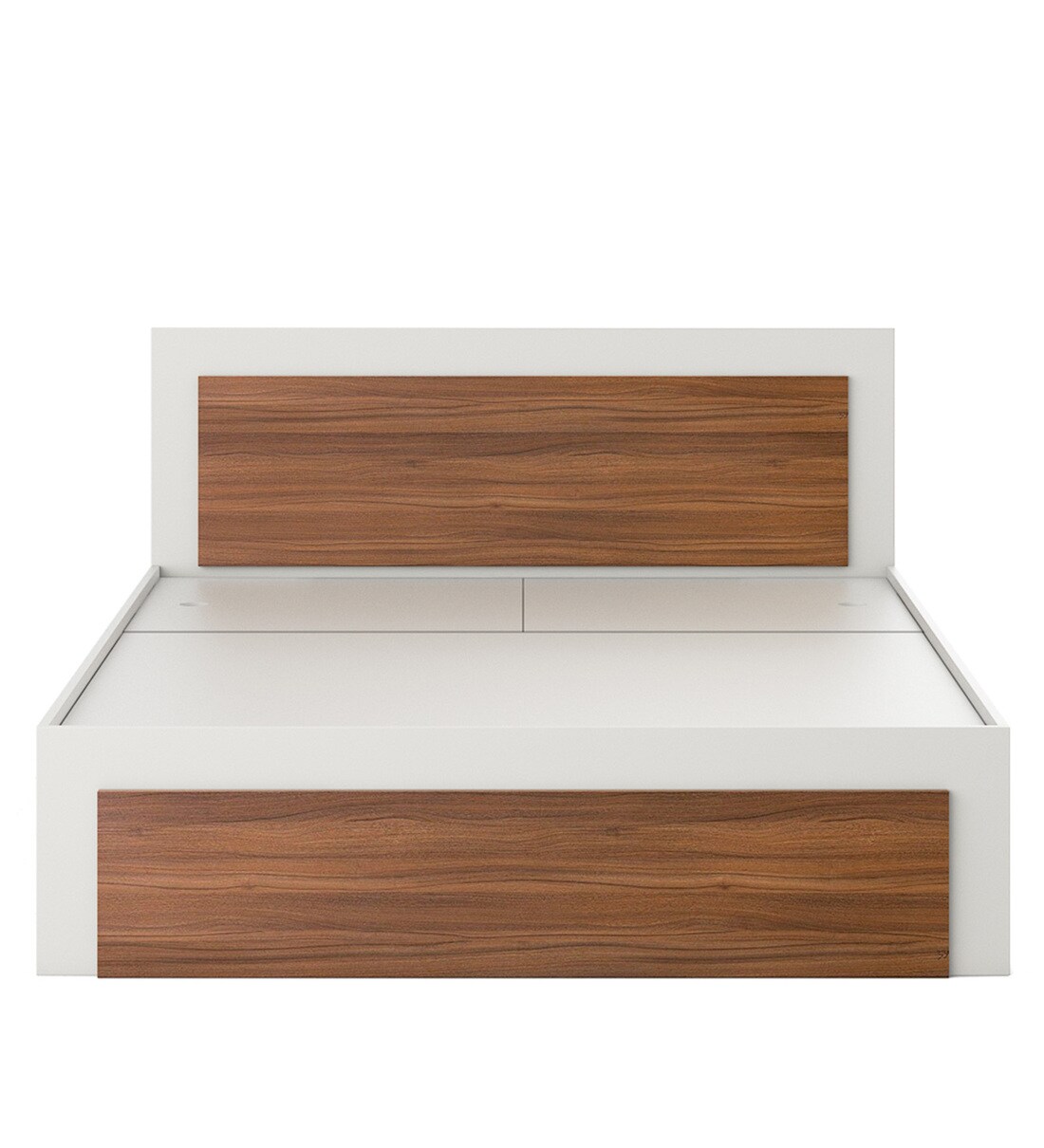 Buy Dimora King Size Bed with Storage in Frosty White Colour by A