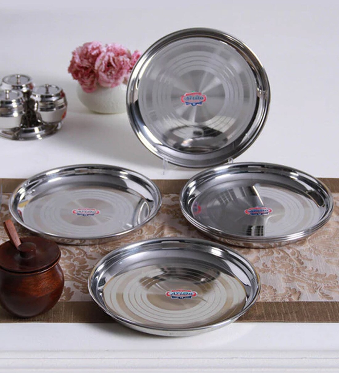 Buy Metallics Metal Dinner Plates 6 pieces by Aristo Online Metal