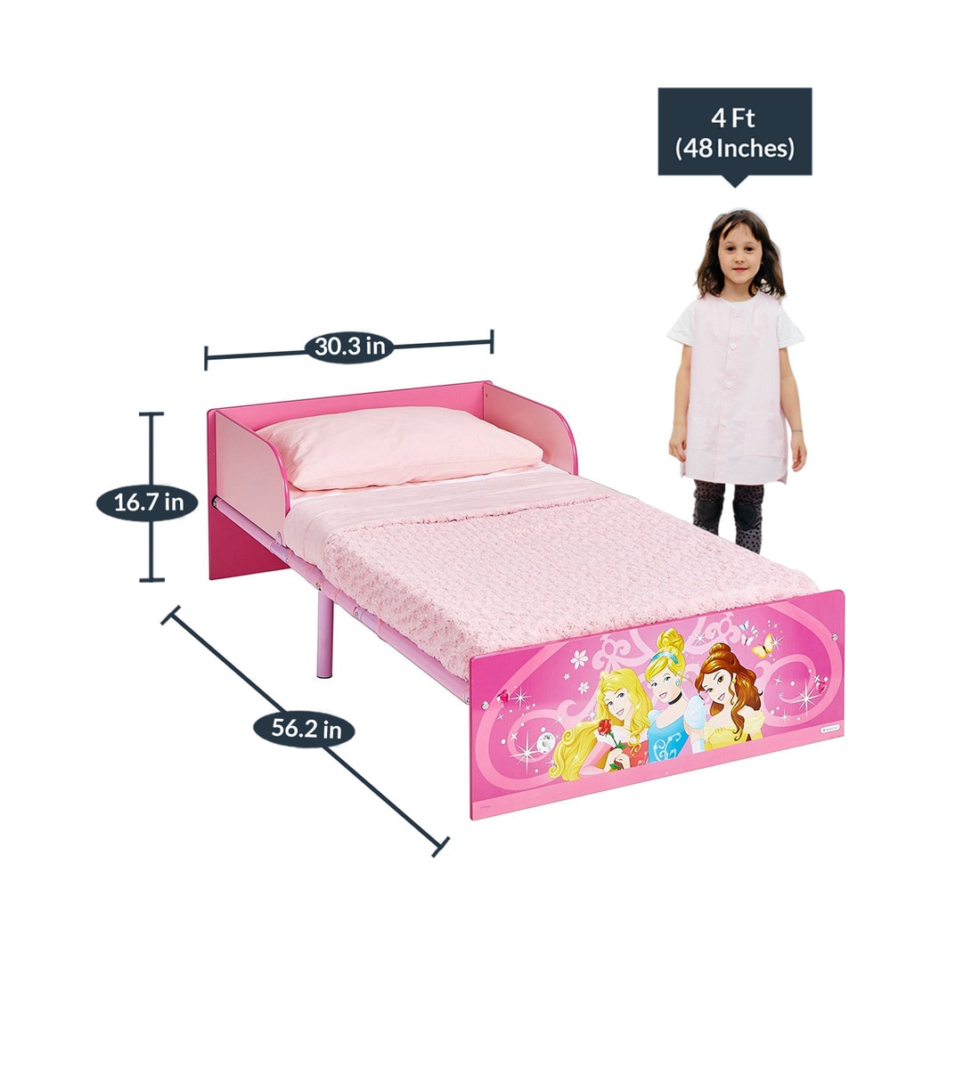 Buy Disney Princess Toddler Bed in Pink Colour by Cot & Candy Online
